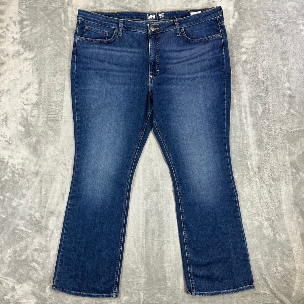 New Lee Mid Rise Bootcut Jeans Women's Size 22M Medium Wash Stretch